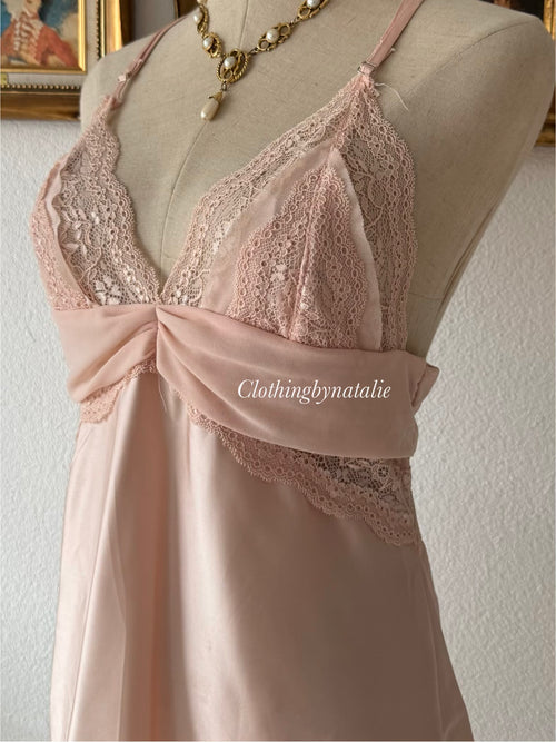 Soft Orange Satin Mini Dress Size S