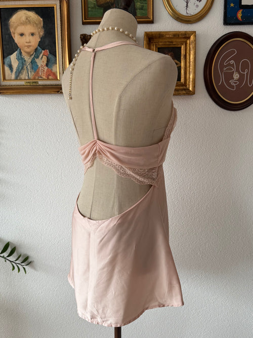 Soft Orange Satin Mini Dress Size S