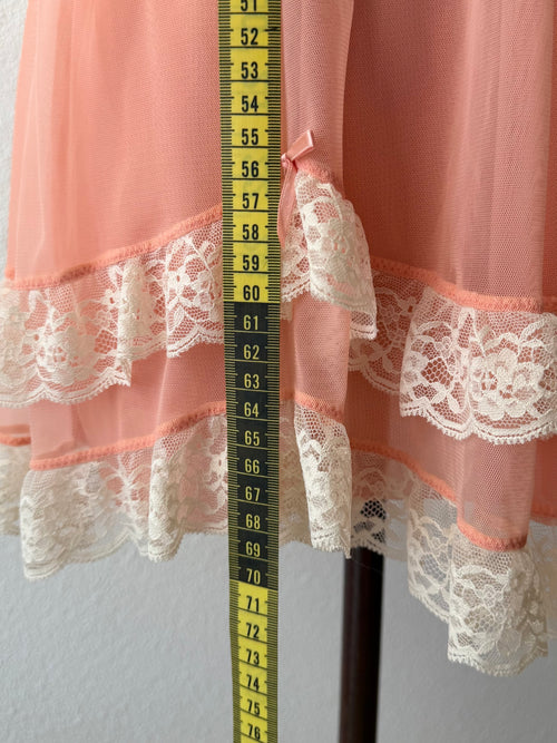Coquette Orange Sheer Mesh Babydoll Size S