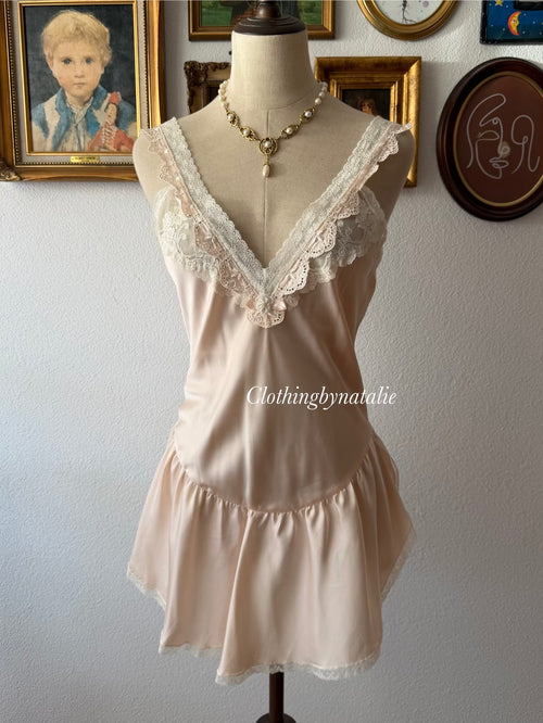 Carole Hochman Orange Satin Mini Dress Size S/M