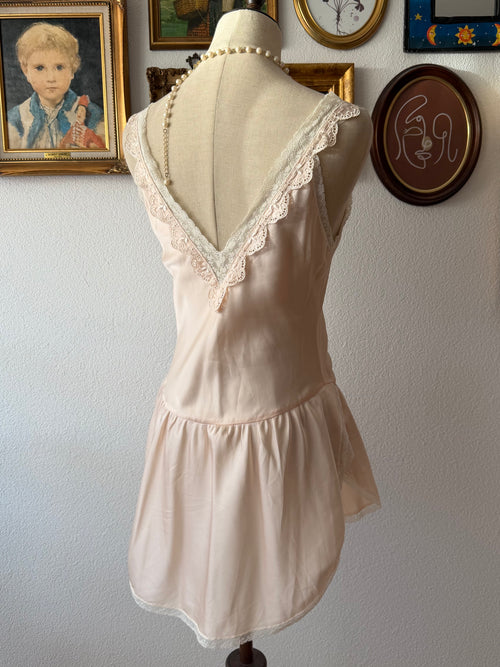 Carole Hochman Orange Satin Mini Dress Size S/M