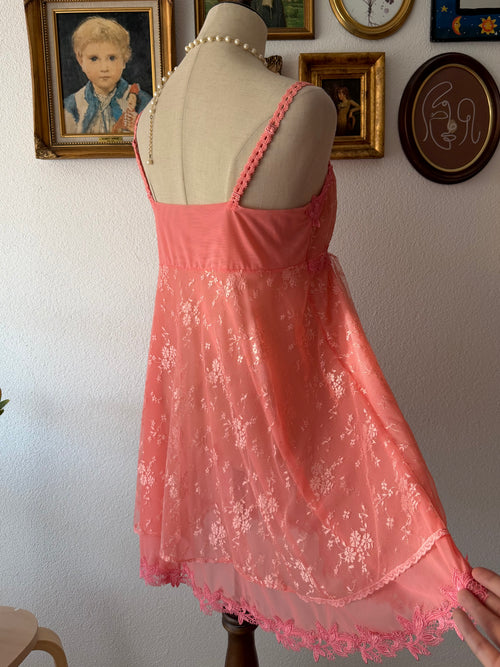Fairy Floral Lace Orange Babydoll Size M