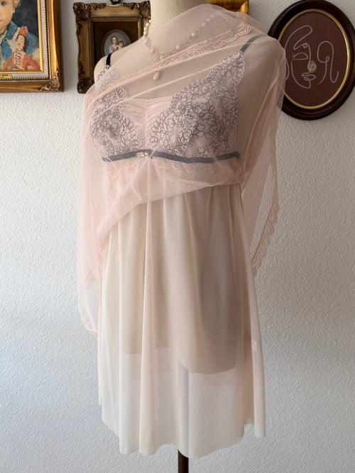 Glitter Sheer Mesh Babydoll Size S