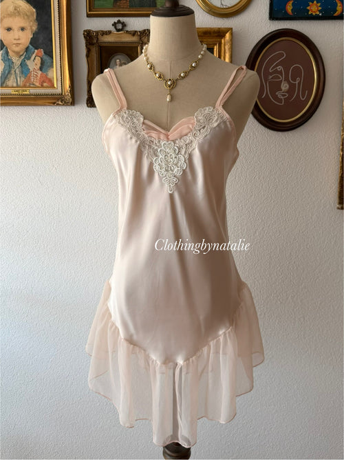 Cine Star Orange Satin Mini Dress Size M