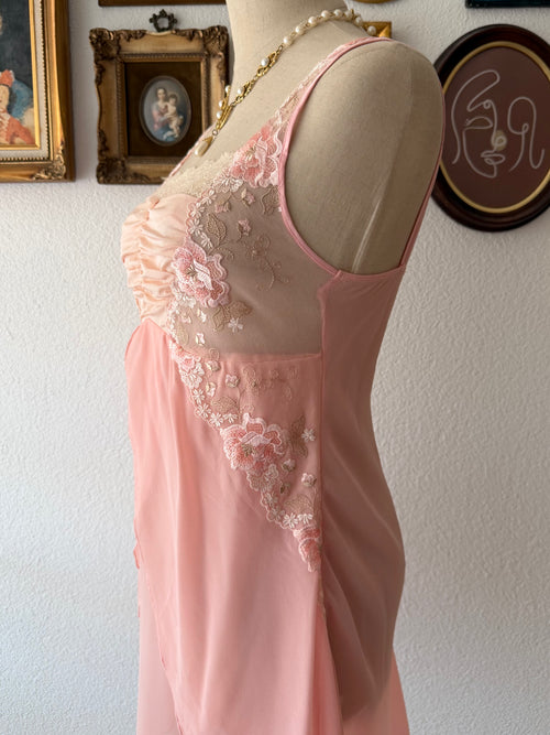 Soft Orange Sheer Chiffon Slip Size S