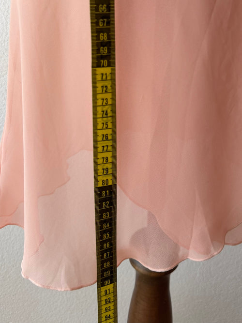 Soft Orange Sheer Chiffon Slip Size M