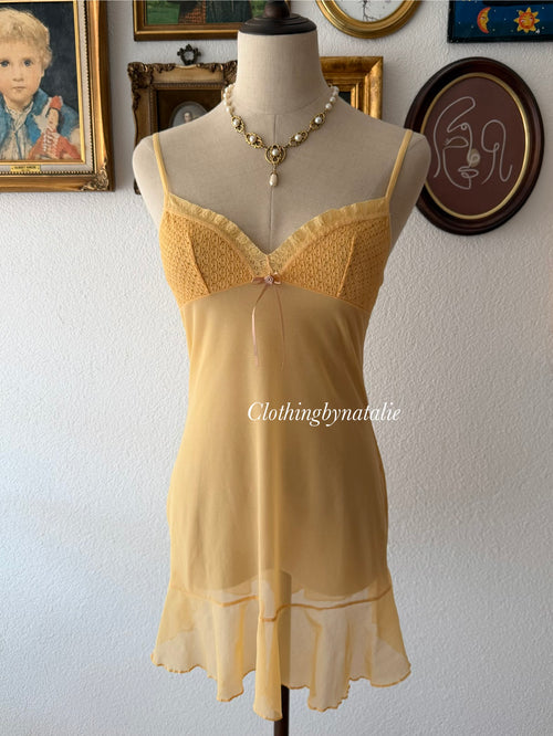 Victoria’s Secret Orange Sheer Mesh Slip Size S