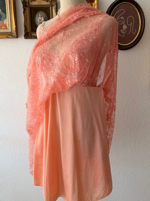 Romantic Orange Lace Babydoll Size S