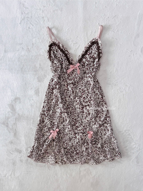 Animal Print Chiffon Slip Dress (XS/S)