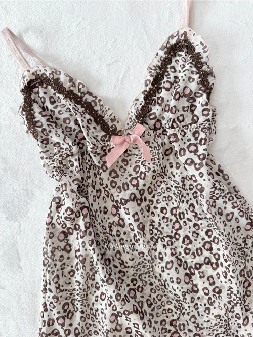 Animal Print Chiffon Slip Dress (XS/S)