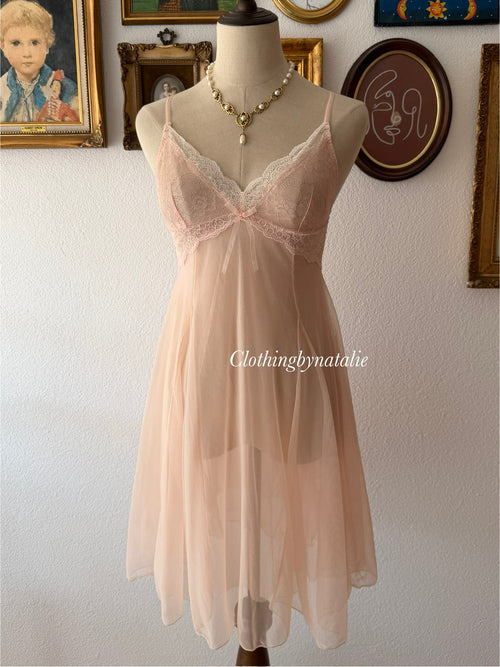 Fairy Orange Sheer Mesh Babydoll Size S