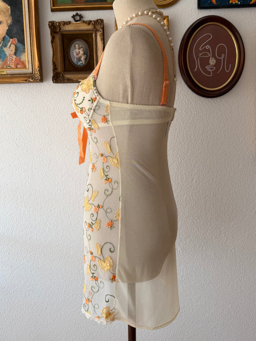 Embroidery Bustier Mini Dress Size XS