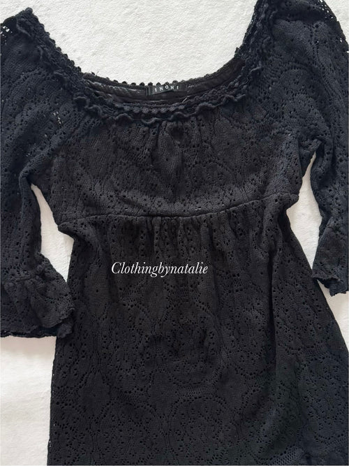 Black Knit Lace Babydoll size M