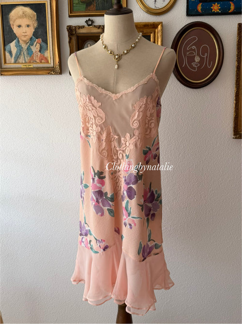 Victoria’s Secret Orange Floral Babydoll Size M/small L