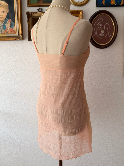 Fairy Orange Sheer Mesh Slip Dress Size S