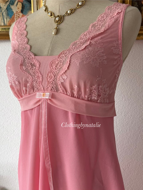 Coquette Pink Chiffon Babydoll Size S/M