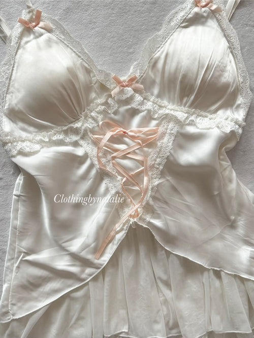 Romantic Satin Lace Slip Size S