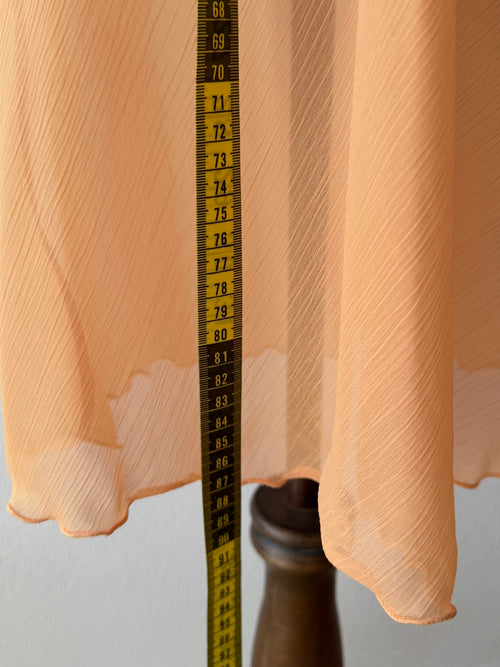 Orange Sheer Chiffon Slip Size S