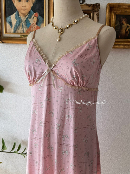Soft Pink Nylon Slip Size M