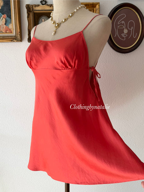 Victoria’s Secret Orange SILK Mini Dress Size XS/S