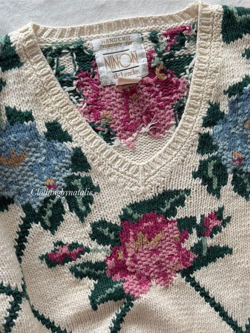 Vintage Ninon Handmade Sweater Size L