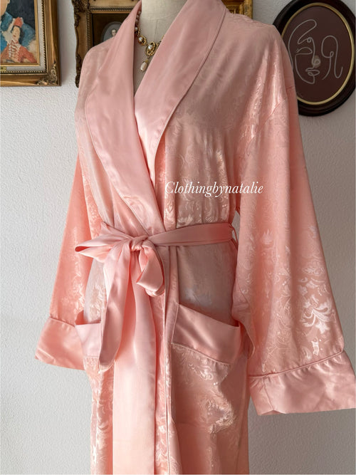 Victoria’s Secret Orange Brocade Satin Robe Size S/M/L