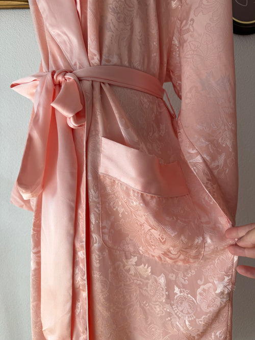 Victoria’s Secret Orange Brocade Satin Robe Size S/M/L