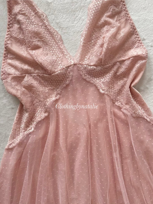 Fairy Pink Mesh Babydoll Size S/M