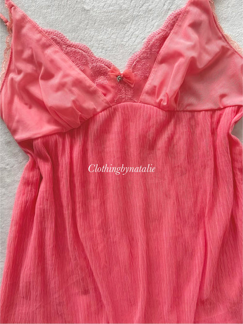 Hot Pink Mesh Babydoll Size M
