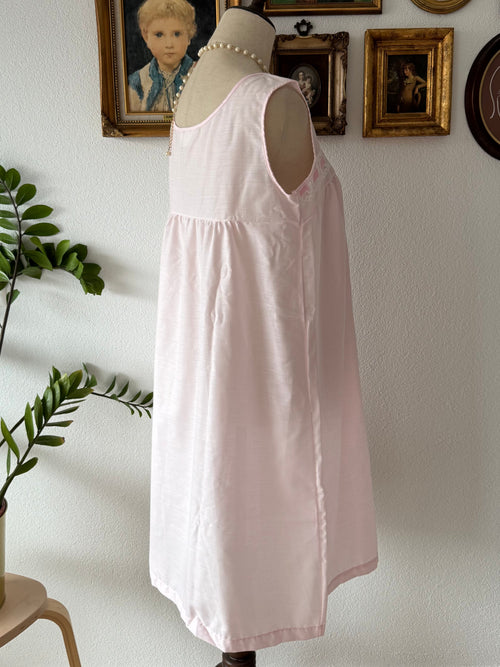 Vintage Blush Pink Cotton Nightgown Set size M