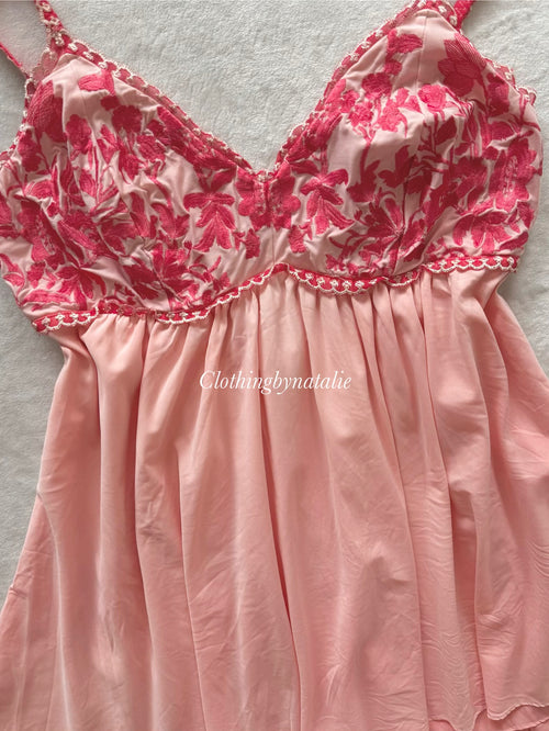 Soma Pink Nylon Babydoll Size L