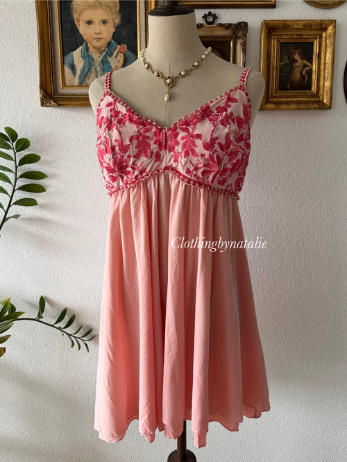 Soma Pink Nylon Babydoll Size L