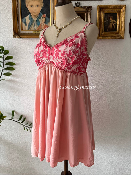 Soma Pink Nylon Babydoll Size L