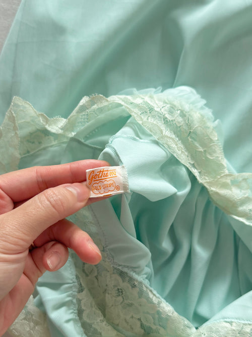 Gotham Blue Nylon Maxi Gown Size M