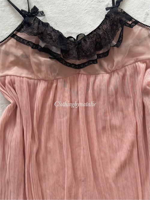 Coquette Nude Mesh Babydoll Size M