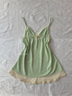 Green Satin Babydoll (S/M)