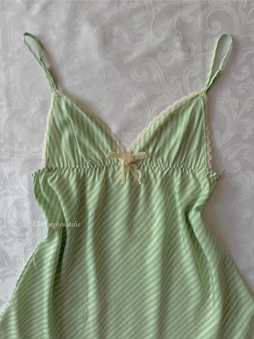 Green Satin Babydoll (S/M)