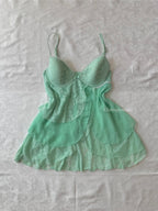 Delicates Mint Ruffe Babydoll (M/L)
