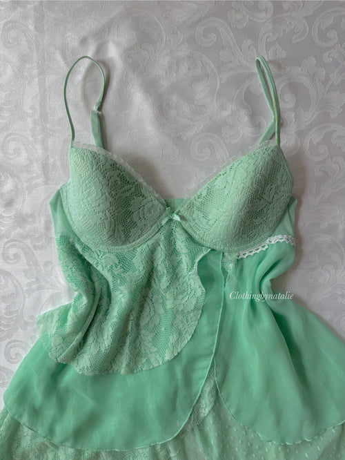 Delicates Mint Ruffe Babydoll (M/L)