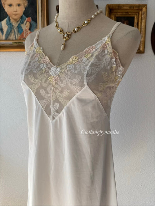 White Nylon Gown Size S