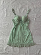 Eblin Mint Ruffle Babydoll (S)