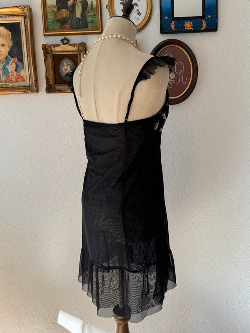 Fairy Black Lace Slip Size S