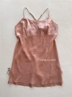 Valerie Stevens Brown Chiffon Satin Slip Size M