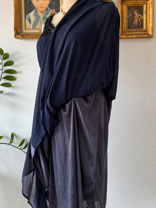 Whimsical Navy Babydoll Dress Size M