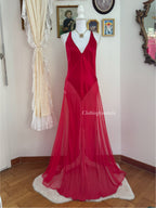 VS 100% Silk Red Slip (size M)
