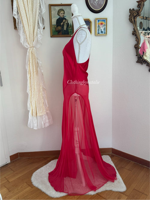 VS 100% Silk Red Slip (size M)