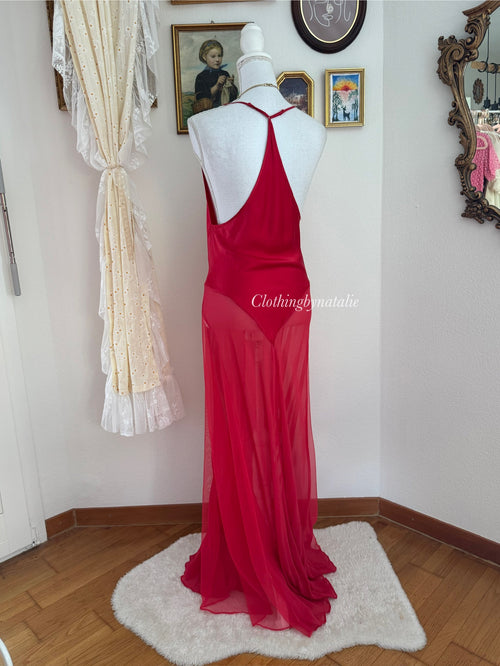 VS 100% Silk Red Slip (size M)