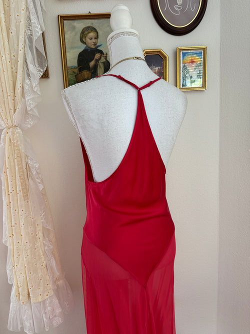 VS 100% Silk Red Slip (size M)