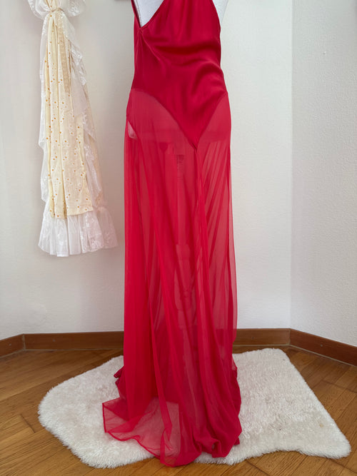 VS 100% Silk Red Slip (size M)