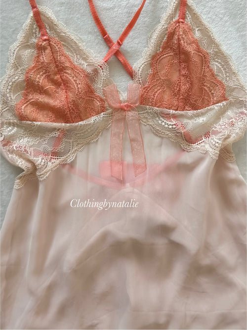Fairy Orange Chiffon Slip Size S